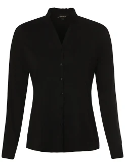 More & More Damen Bluse in schwarz - Ärmel: langarm