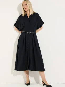 More & More Damen Blusenkleid in schwarz - Länge: lang