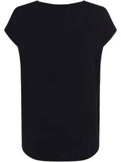 More & More Damen Blusenshirt in marine - Ärmel: kurzarm