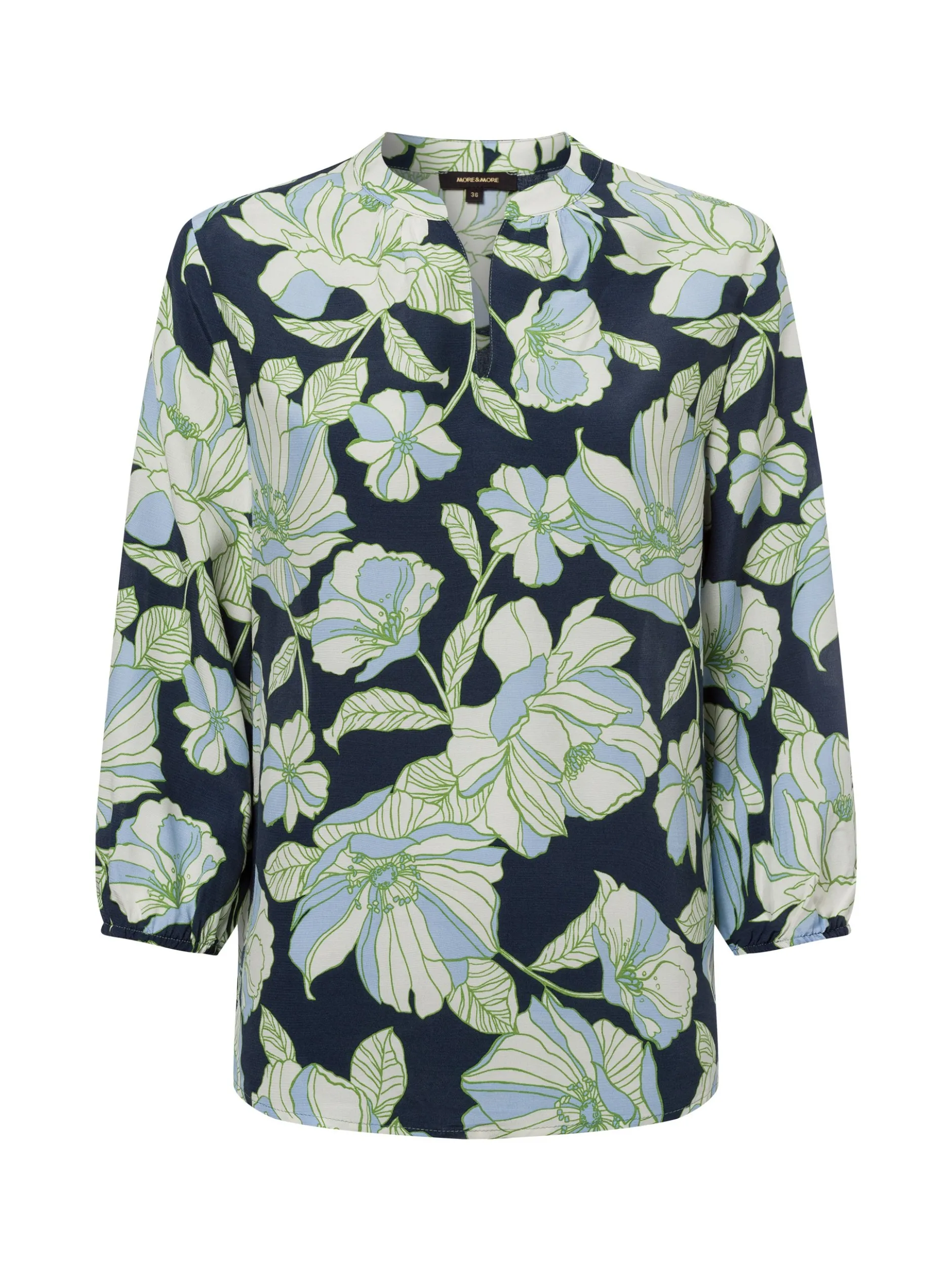 More & More Damen Blusenshirt in petrol ecru