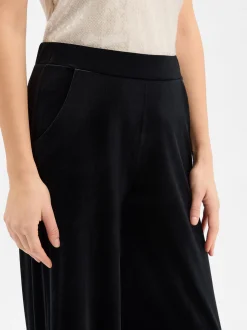 More & More Damen Samthose in schwarz - Länge: lang