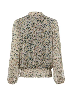 More & More Damen Schluppenbluse in ecru taupe