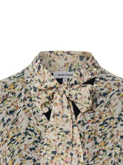 More & More Damen Schluppenbluse in ecru taupe