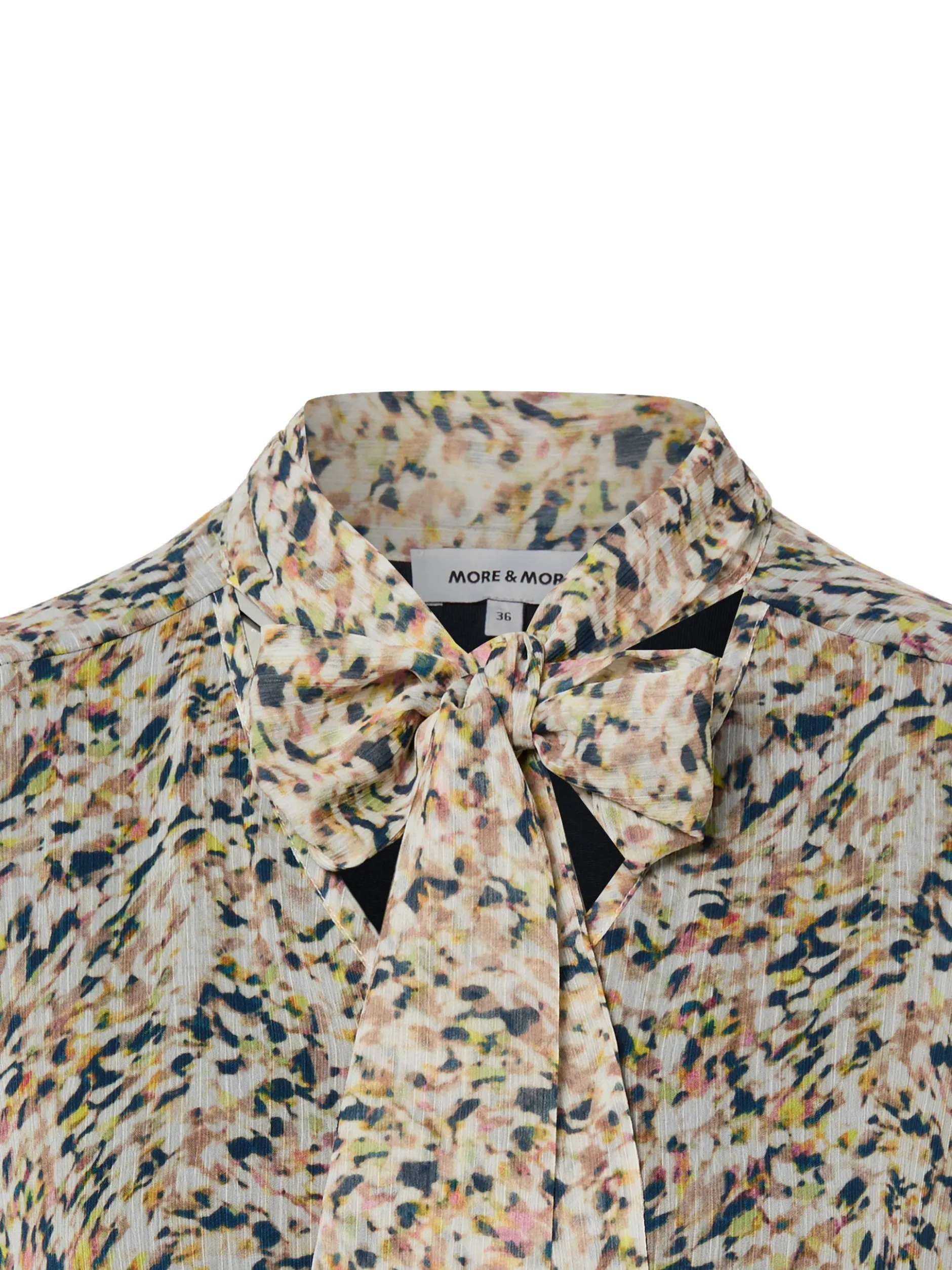 More & More Damen Schluppenbluse in ecru taupe