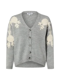 More & More Damen Strickjacke in grau - Ärmel: langarm