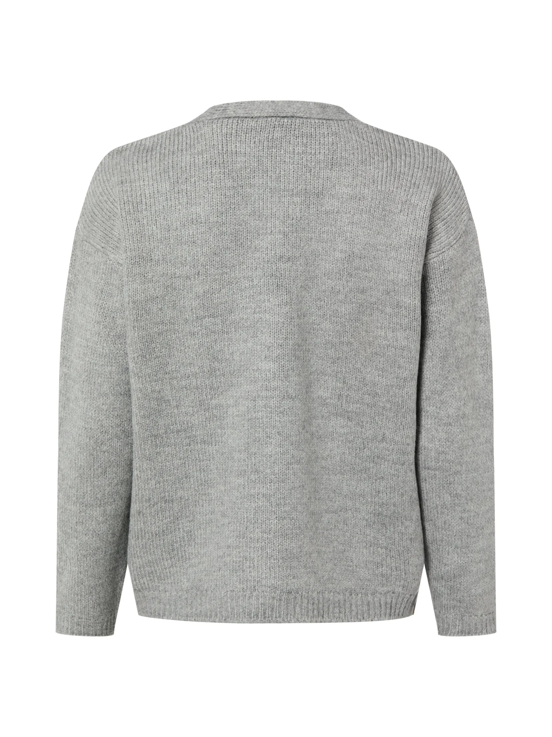 More & More Damen Strickjacke in grau - Ärmel: langarm