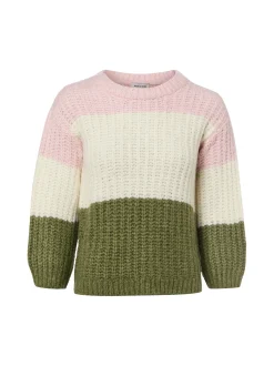More & More Damen Strickpullover mit Woll-Anteil in ecru rosa