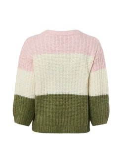 More & More Damen Strickpullover mit Woll-Anteil in ecru rosa