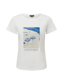 More & More Damen T-Shirt in weiß - Ausschnitt: Rundhals