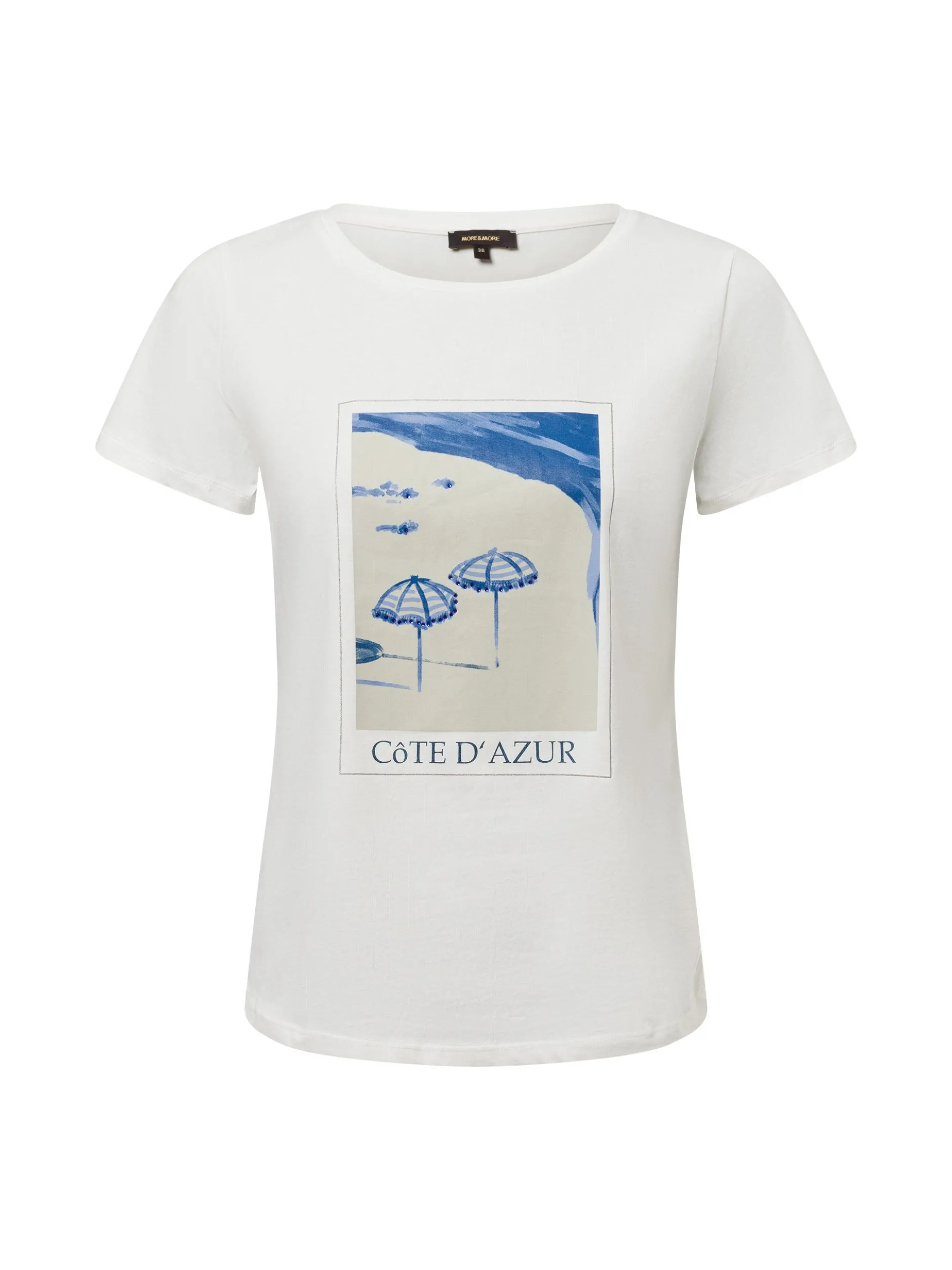 More & More Damen T-Shirt in weiß - Ausschnitt: Rundhals