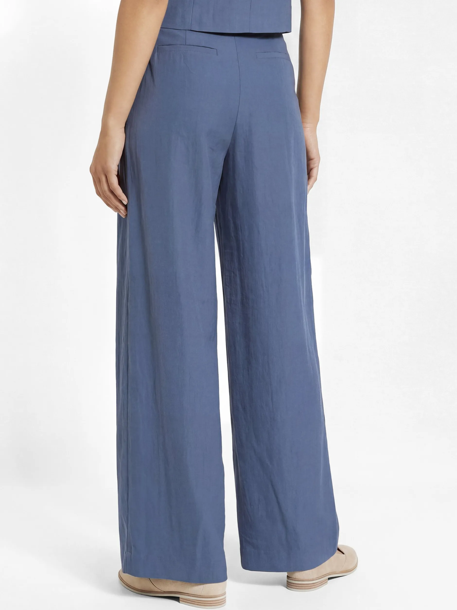 Msch Copenhagen Damen Bundfaltenhose - Frode in blau