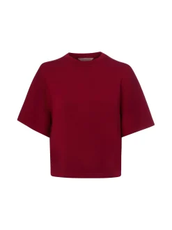 Msch Copenhagen Damen T-Shirt - MSCHMaelee in bordeaux