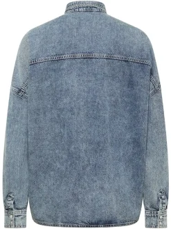 Mustang Damen Bluse in blue stone - Ärmel: langarm