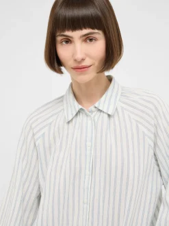 Mustang Damen Bluse in weiß - Ärmel: langarm