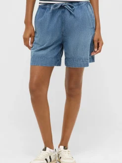 Mustang Damen Jeans Shorts in medium stone