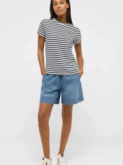 Mustang Damen Jeans Shorts in medium stone