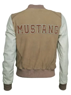 Mustang Damen Lederblouson in beige