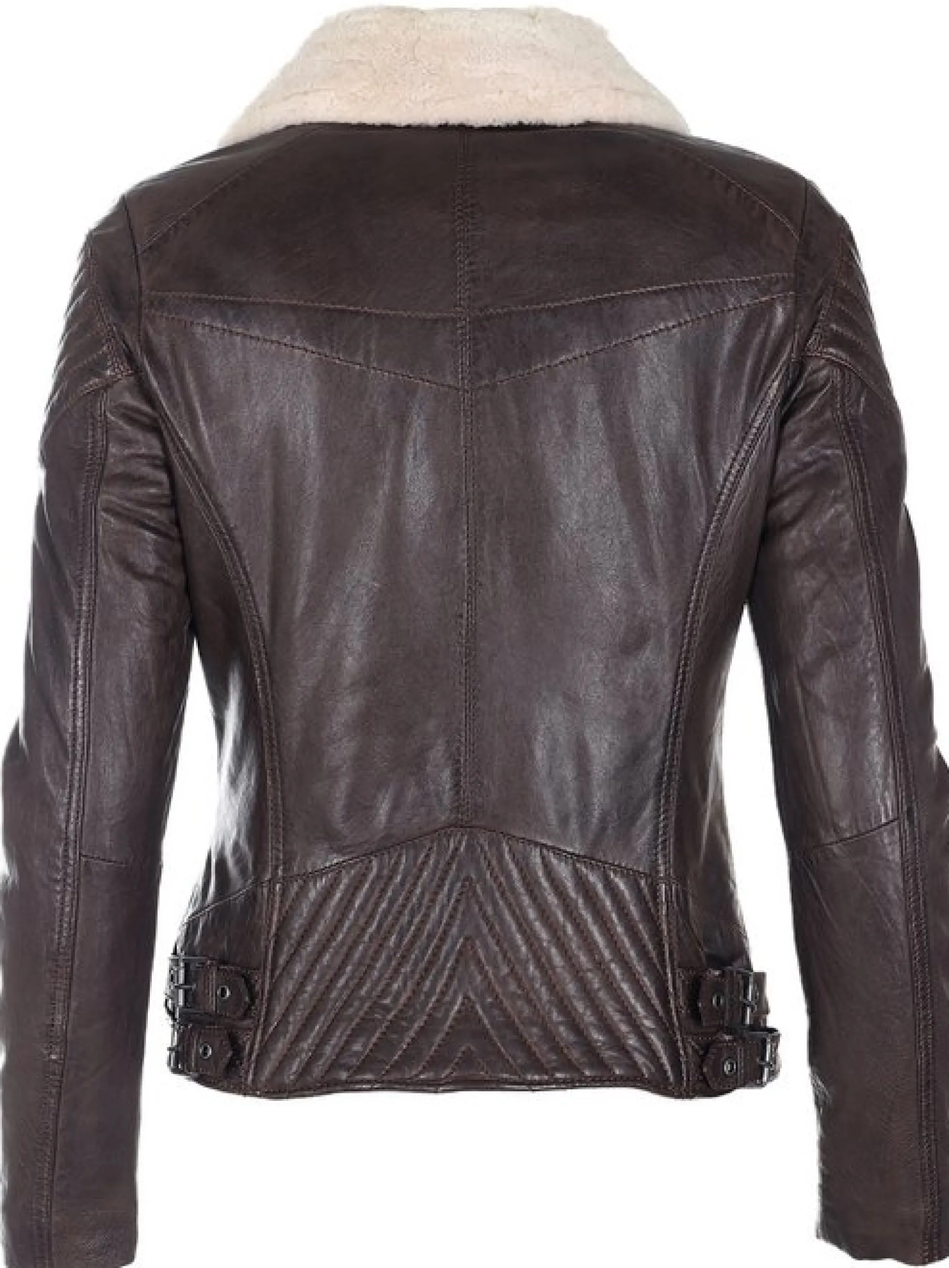Mustang Damen Lederjacke in kastanie