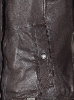 Mustang Damen Lederjacke in kastanie
