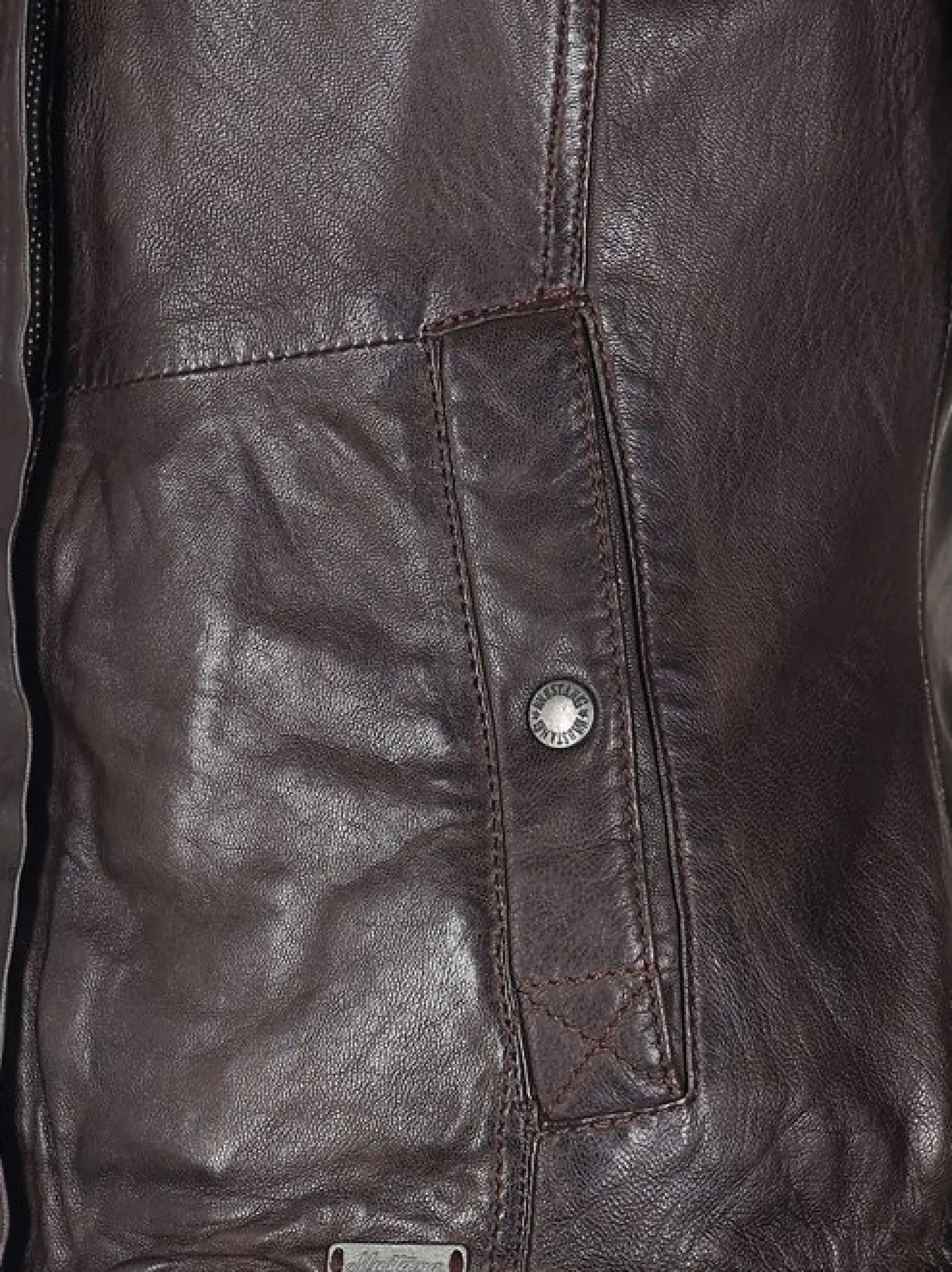 Mustang Damen Lederjacke in kastanie