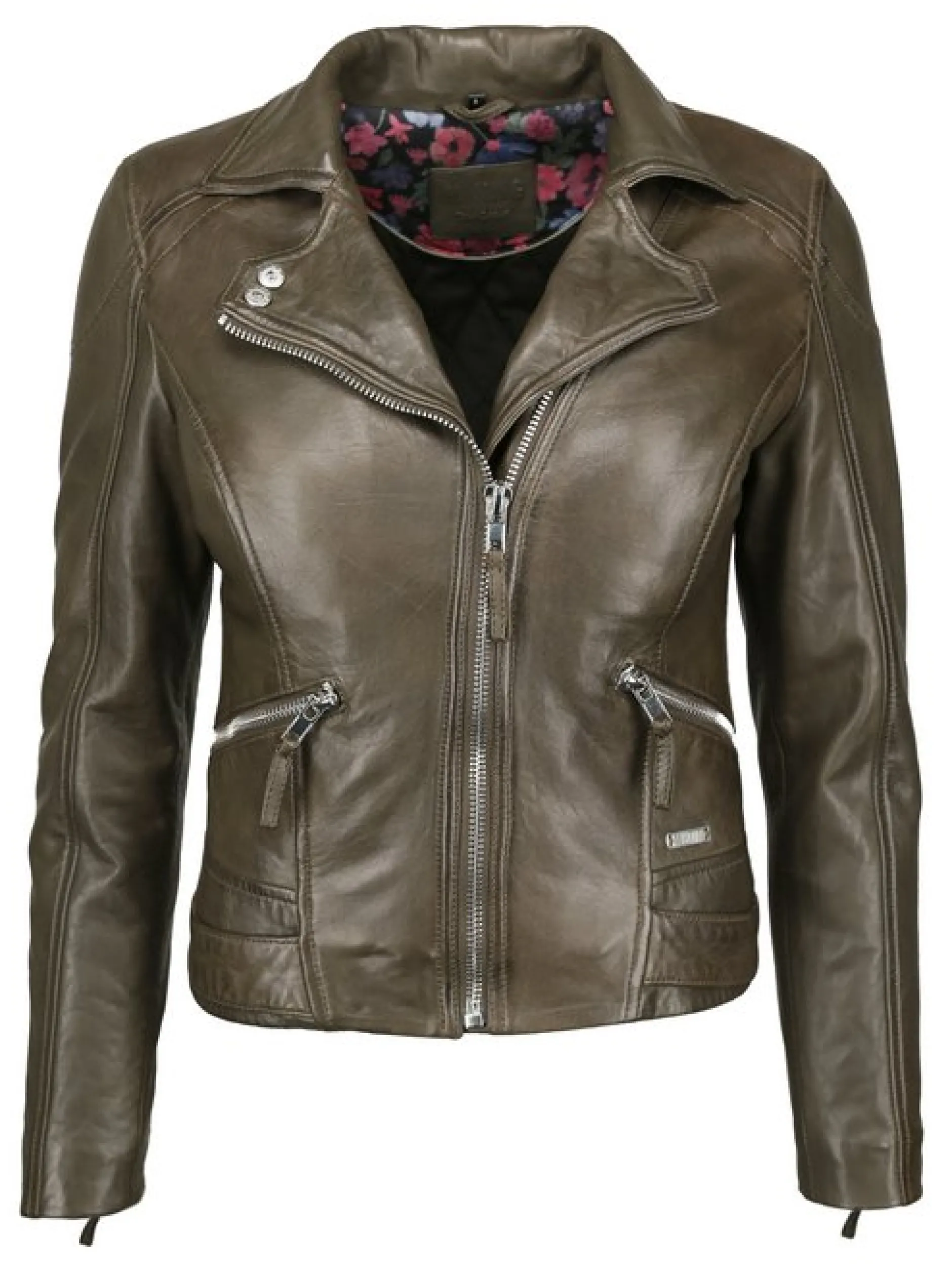 Mustang Damen Lederjacke in oliv