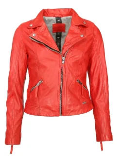 Mustang Damen Lederjacke in rot
