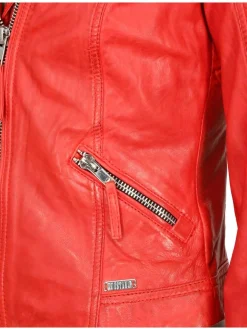 Mustang Damen Lederjacke in rot