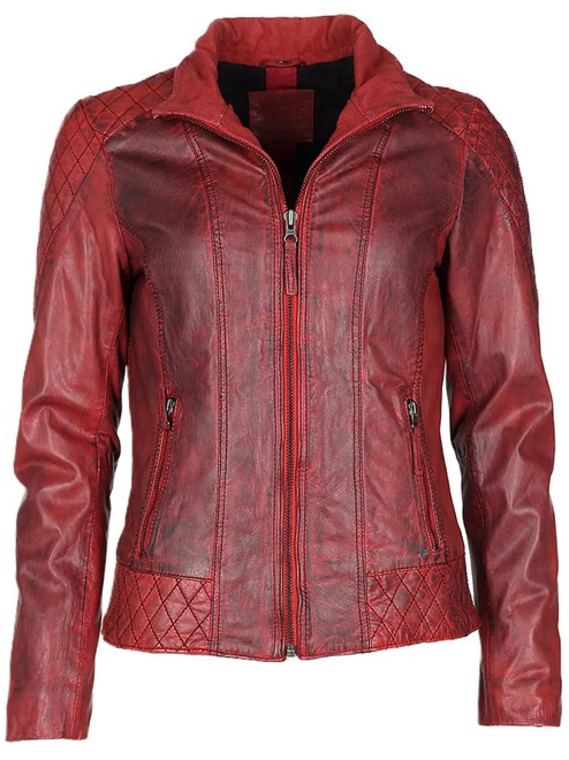 Mustang Damen Lederjacke in schwarz
