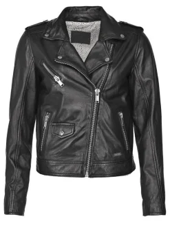 Mustang Damen Lederjacke in schwarz