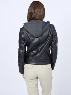 Mustang Damen Lederjacke in schwarz