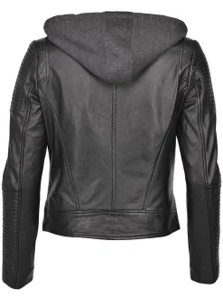Mustang Damen Lederjacke in schwarz