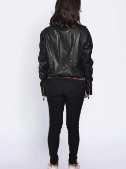 Mustang Damen Lederjacke in schwarz