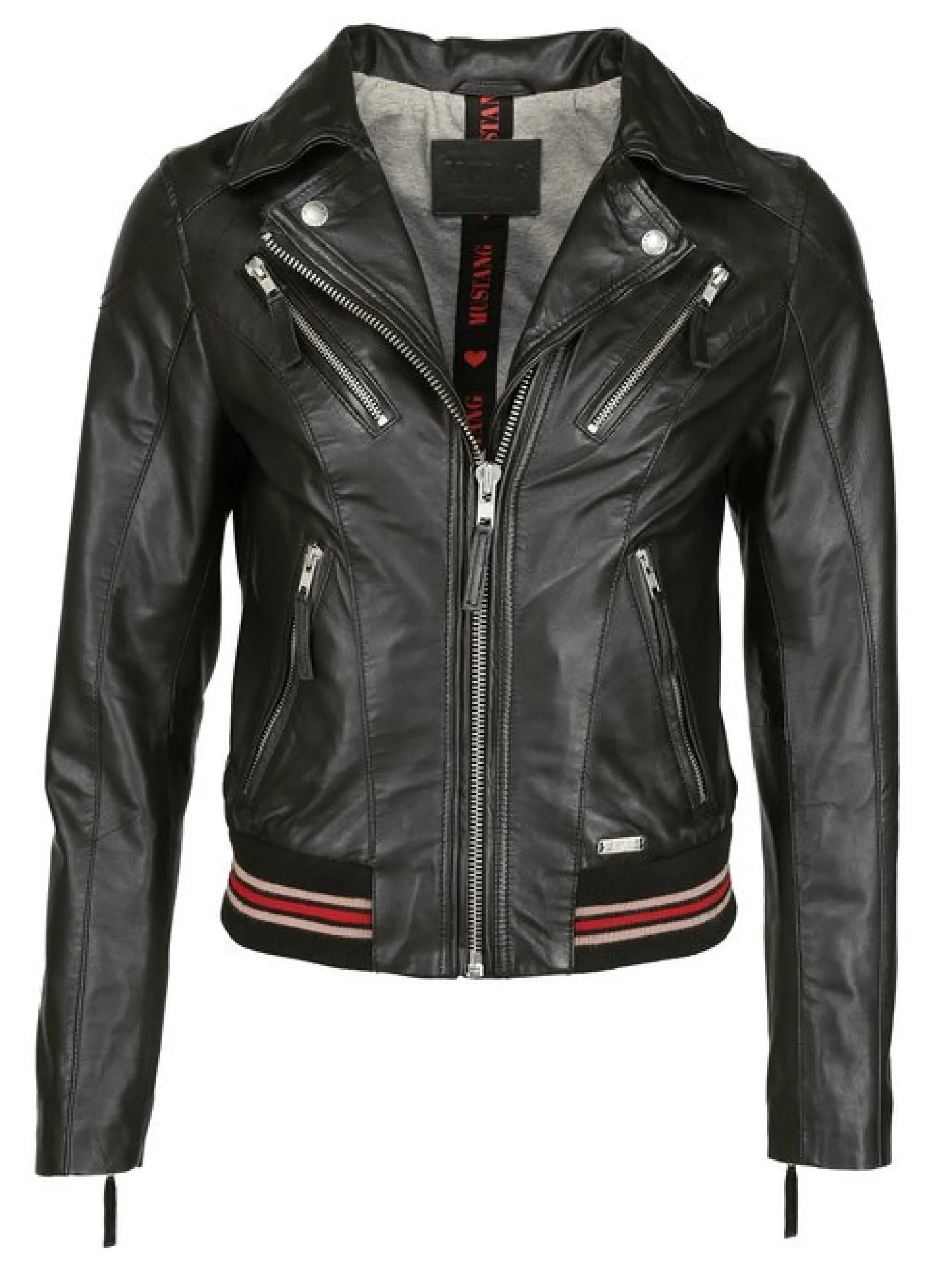 Mustang Damen Lederjacke in schwarz