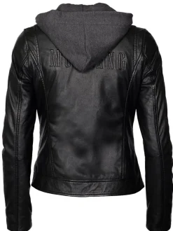 Mustang Damen Lederjacke in schwarz