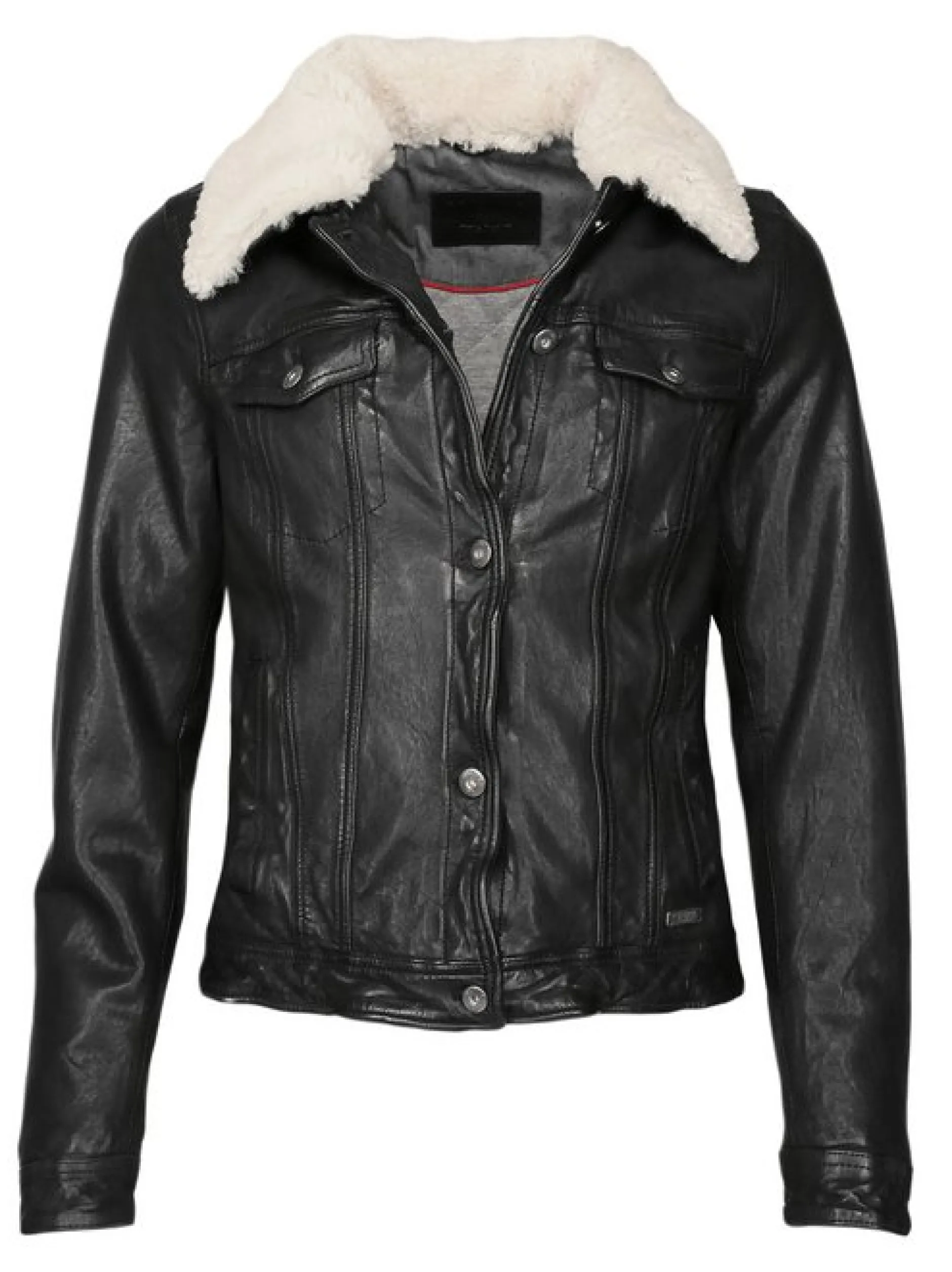 Mustang Damen Lederjacke in schwarz