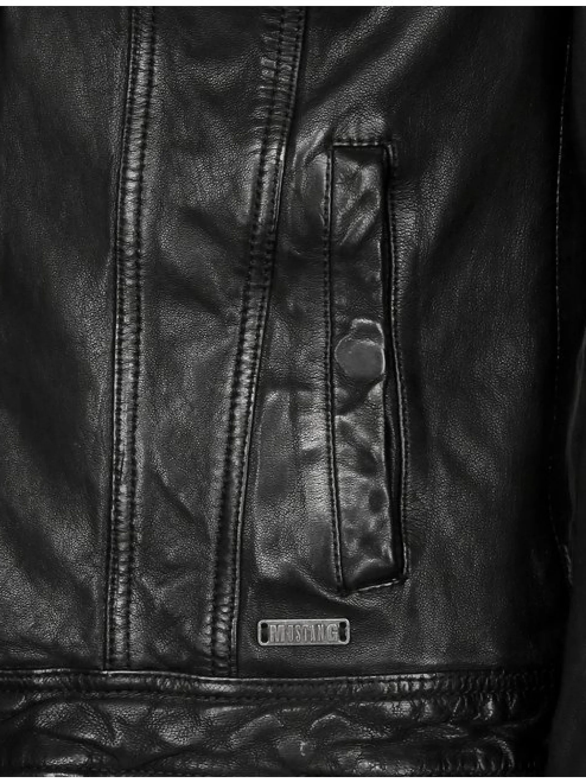 Mustang Damen Lederjacke in schwarz