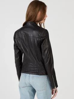 Mustang Damen Lederjacke in schwarz