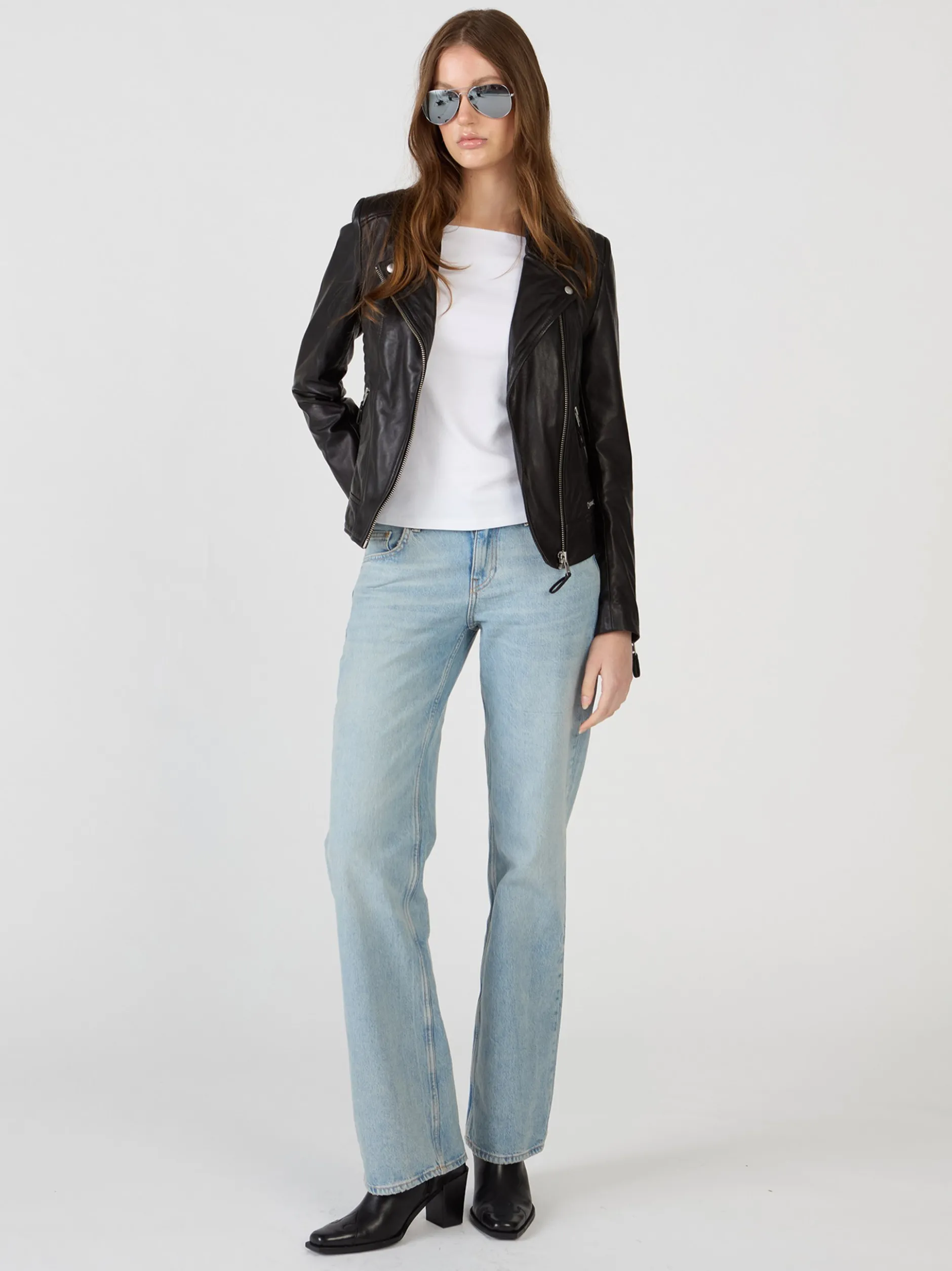 Mustang Damen Lederjacke in schwarz