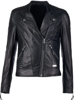 Mustang Damen Lederjacke in schwarz