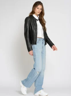 Mustang Damen Lederjacke in schwarz