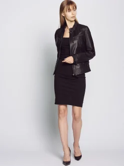 Mustang Damen Lederjacke in schwarz