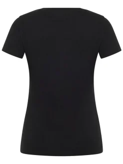 Mustang Damen T-Shirt in schwarz - Ausschnitt: Rundhals