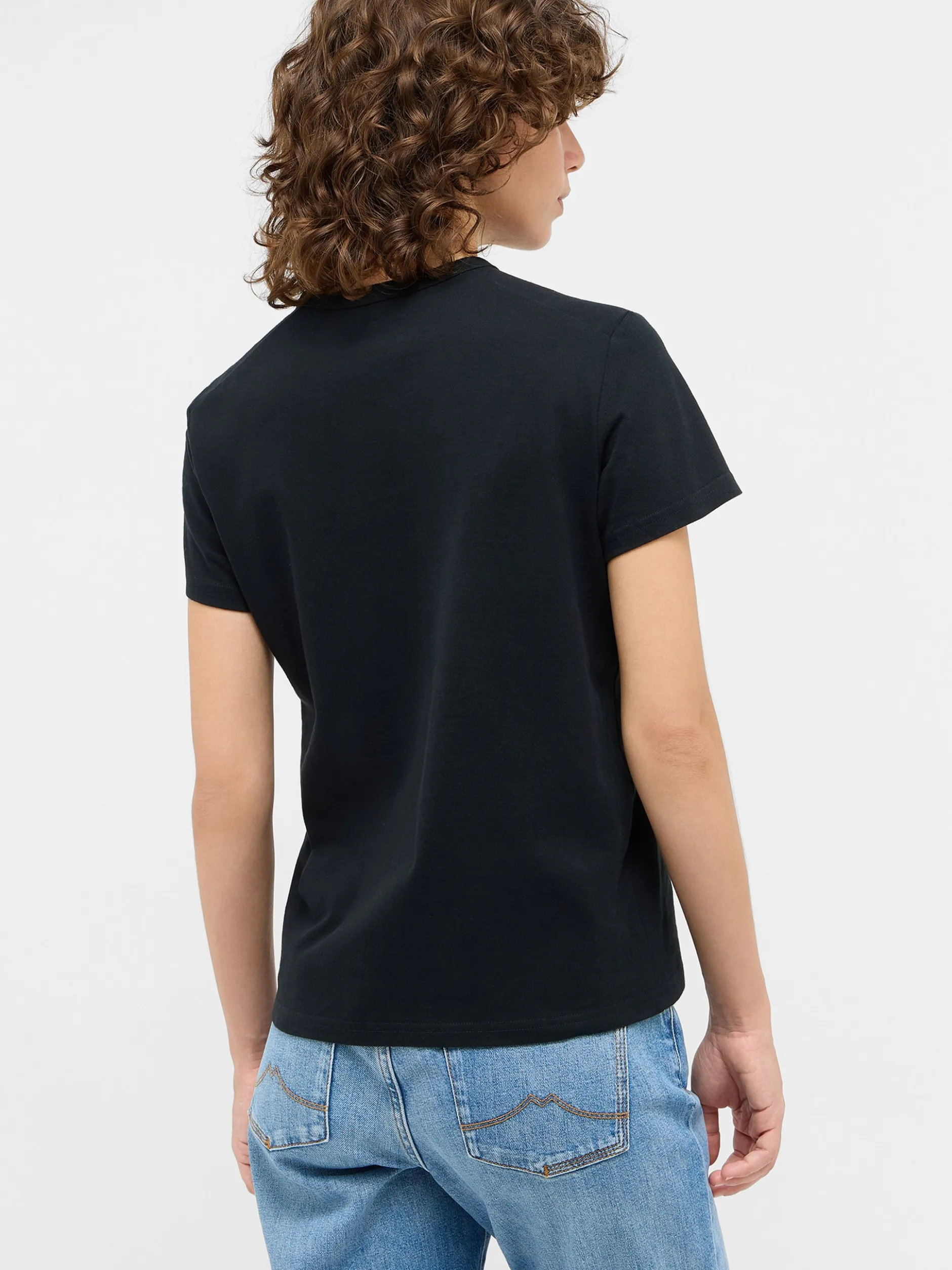 Mustang Damen T-Shirt in schwarz - Ausschnitt: Rundhals