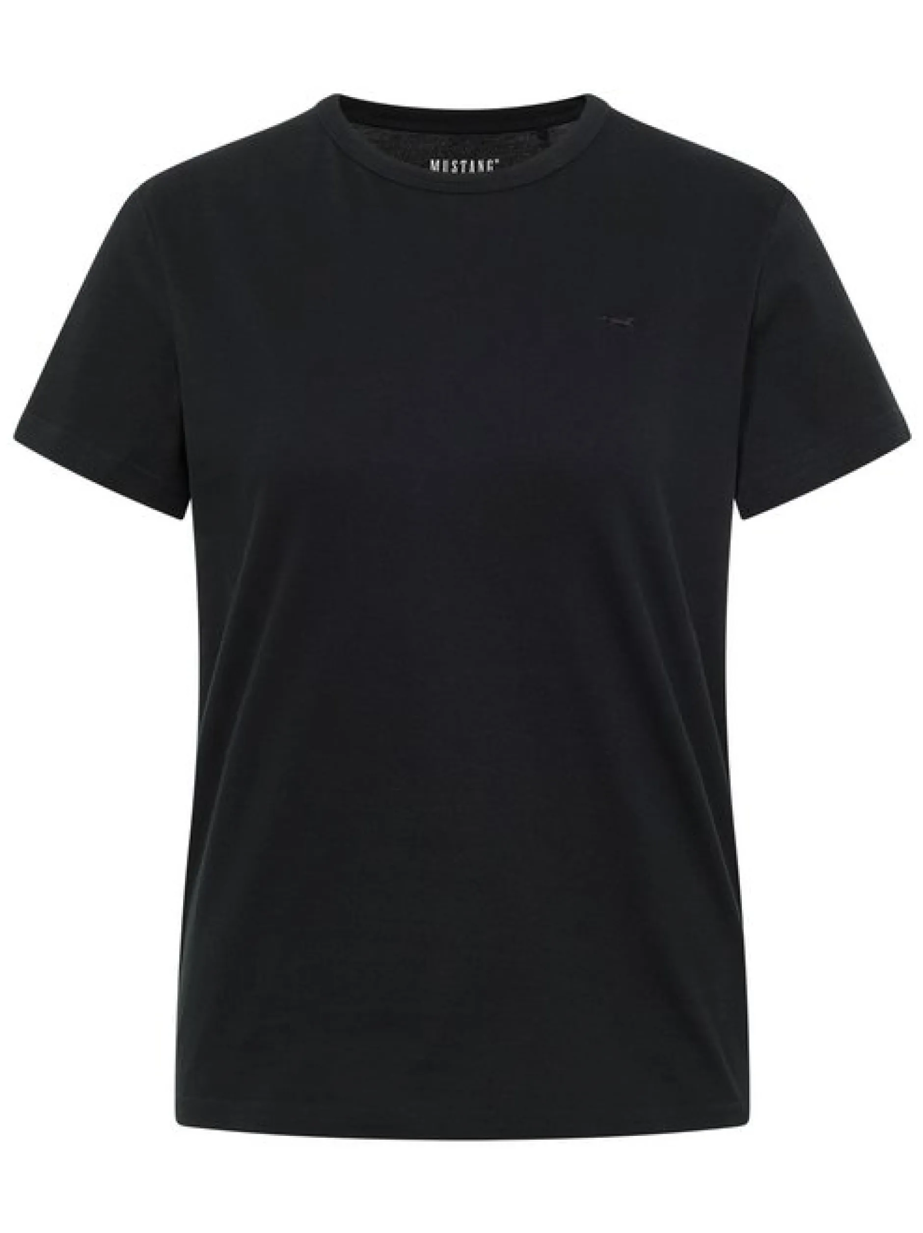 Mustang Damen T-Shirt in schwarz - Ausschnitt: Rundhals