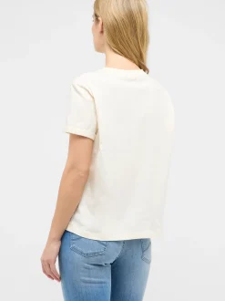 Mustang Damen T-Shirt in weiß - Ausschnitt: Rundhals