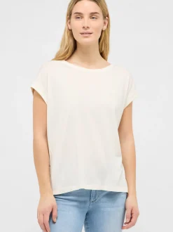 Mustang Damen T-Shirt in weiß - Ausschnitt: Rundhals