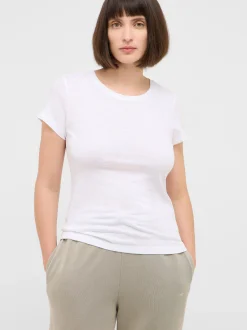 Mustang Damen T-Shirt in weiß - Ausschnitt: Rundhals