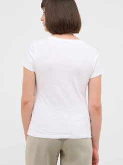 Mustang Damen T-Shirt in weiß - Ausschnitt: Rundhals