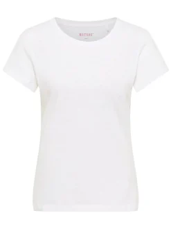 Mustang Damen T-Shirt in weiß - Ausschnitt: Rundhals