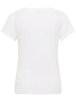 Mustang Damen T-Shirt in weiß - Ausschnitt: Rundhals